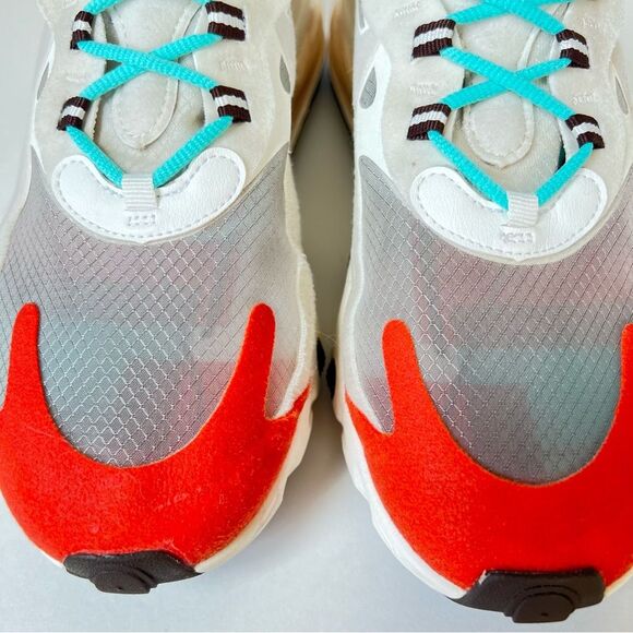 Nike Air Max 270 React Light Beige Chalk Unisex Athletic Shoe Men 8.5/Women 10 - Picture 11 of 15